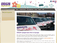 Tablet Screenshot of origin-campervans.com